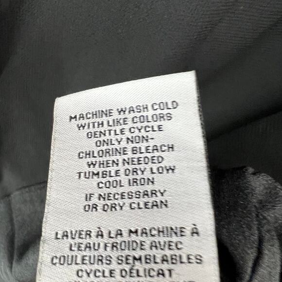 Carmen Marc Valvo Top Womens S Black Chiffon Ruffle Lightweight Coquette Blouse - Picture 14 of 16